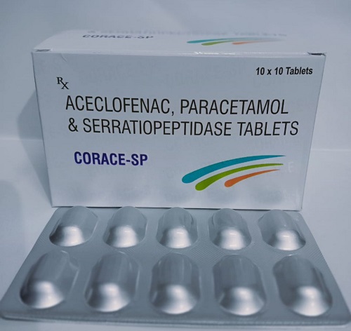 Aceclofenac, Paracetamol & Serratiopeptidase Tablets